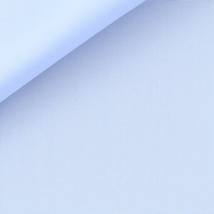 Close-up view of an Anto blue poplin fabric swatch, highlighting its fine texture and quality.