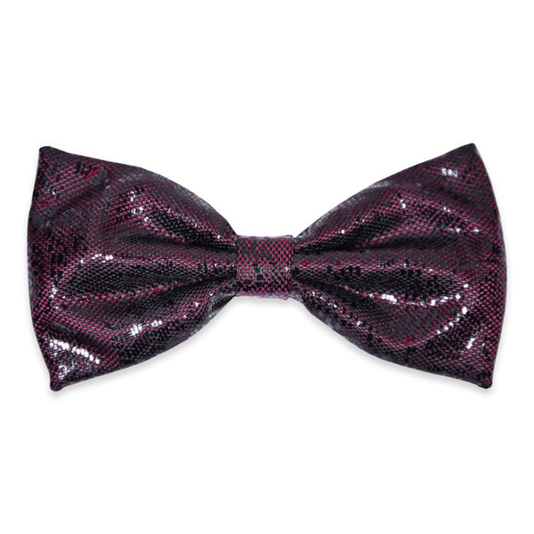 Anto burgundy sequin bow tie, featuring a lustrous finish and elegantly displayed.